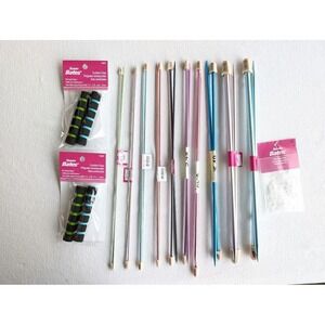 9 Mixed Lot Susan Bates 9" 13" Knitting Needle 1 3 7 4 5 15 Grippers Markers NEW